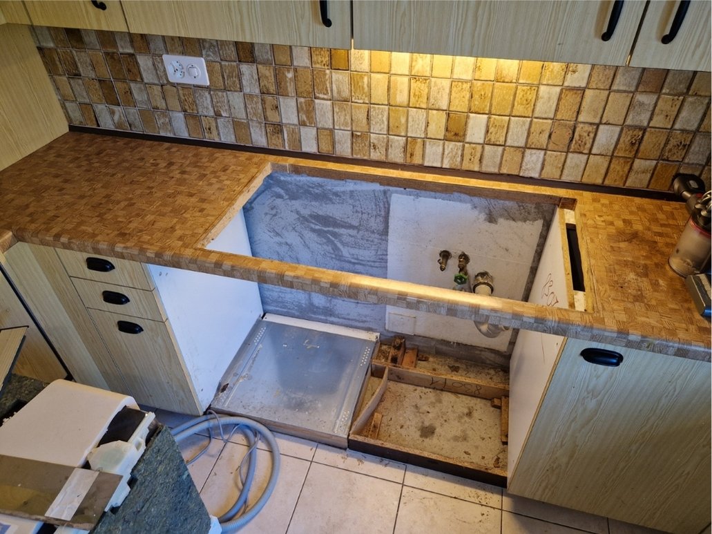 decoupe plan de travail evier yverdon